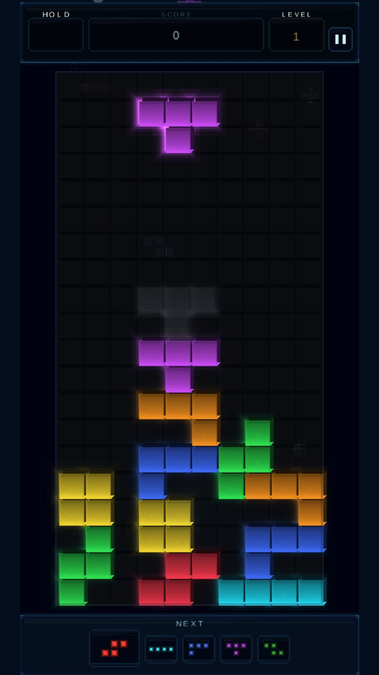 Captura do modo Classic do BlockNeon Challenge durante a partida